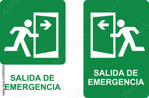 cartel salida de emergencia