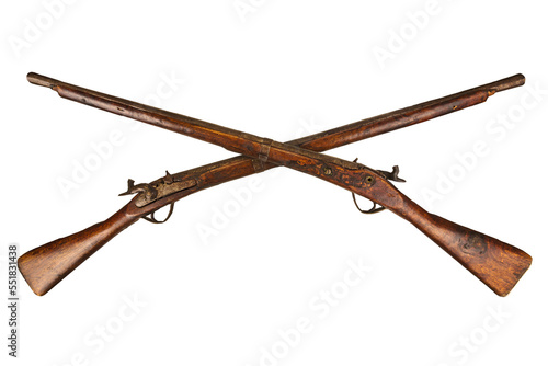 Foto Two crossed vintage rifles