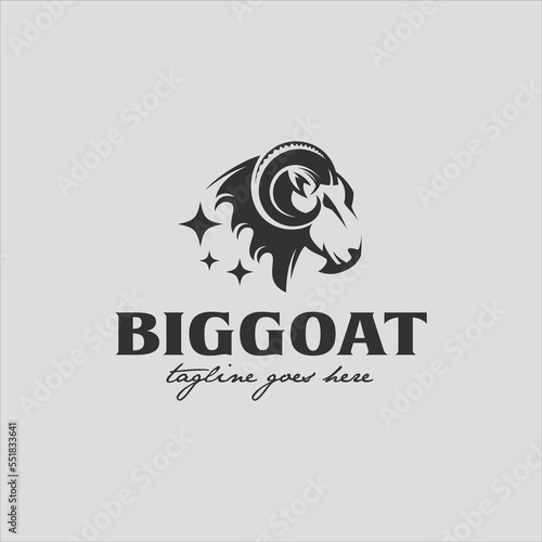 Goat Logo Design Stock Vector Image
