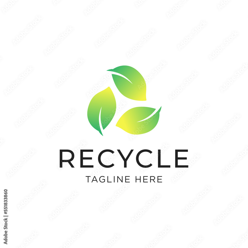 triangle recycle with green leaf, recycling ecology logo or icon design triangle recycle with green leaf, recycling ecology logo or icon design