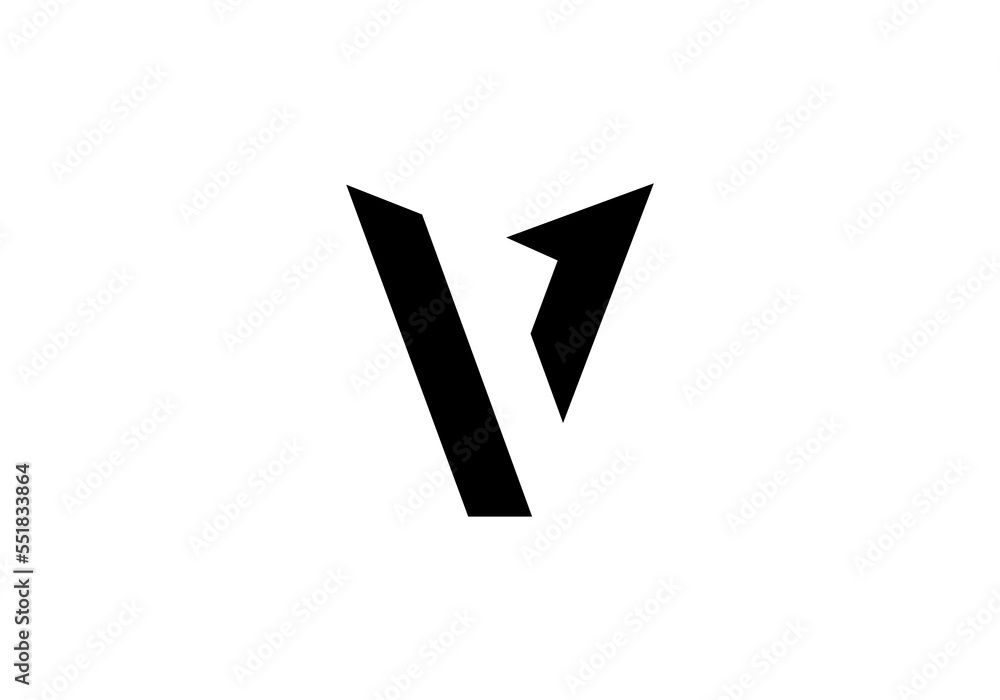 initial letter logo V initial company icon business logo background illustration initial letter logo V initial company icon business logo background illustration
