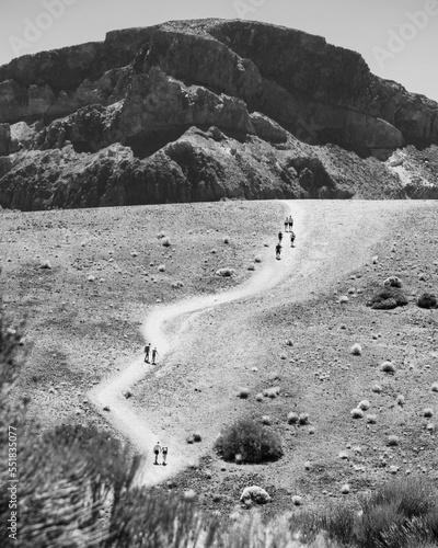 El teide landscape in the desert