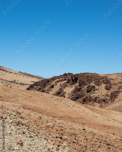 El teide landscape in the desert