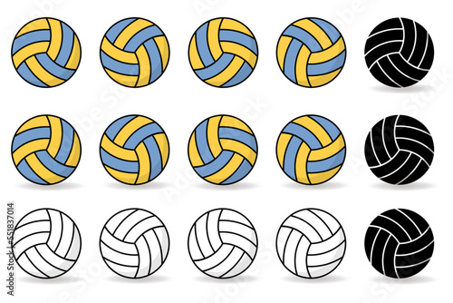 バレーボールのイラストセット