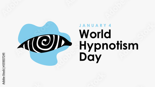 world hypnotism day poster on white background vector stock