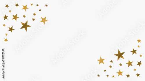 golden stars pattern on blank white background