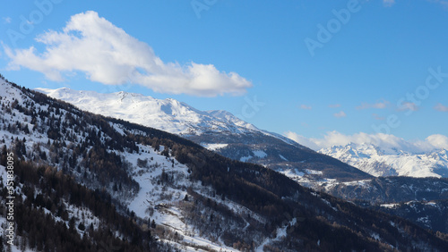 Alpes - Valmeinier - Panorama sur la S  taz des Pr  s