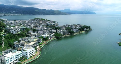 Scenery of Shuanglang Ancient Town,yunnan,china. photo