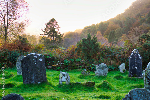 graveyard in the mountains