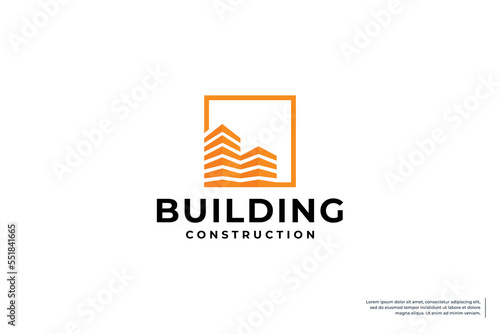 building construction, architecture logo design