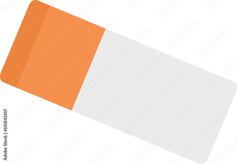 Fototapeta premium Rubber fla icon Office supplies Workplace