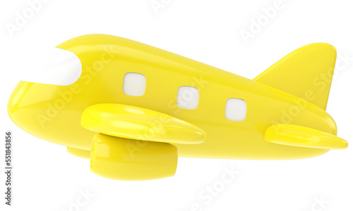 Photos Airplane 3D. Travel element. 3D illustration.