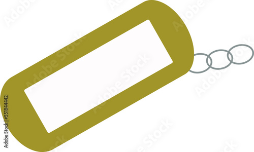 Keychain with information board flat icon