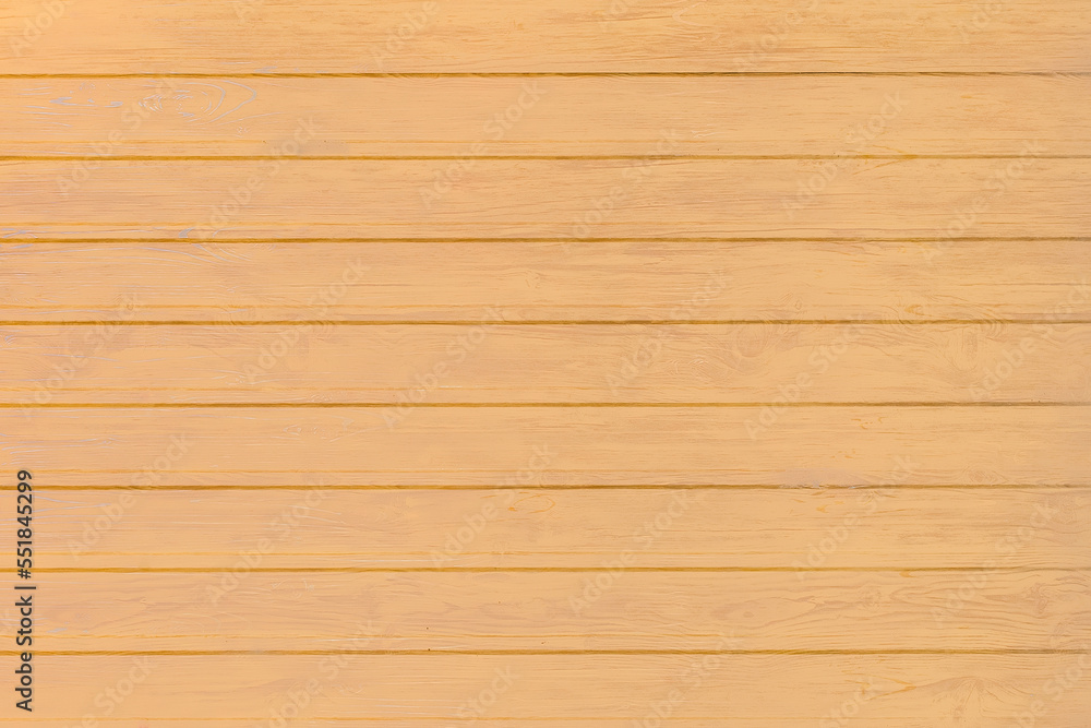Naklejka premium Light yellow coating imitating the wooden fence wall texture plank background