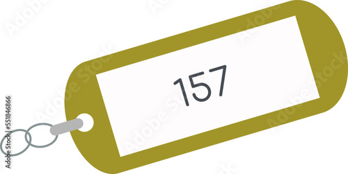 Keychain with information board flat icon