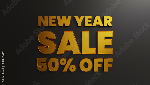 Gold New Year Sale 50 Percent Off