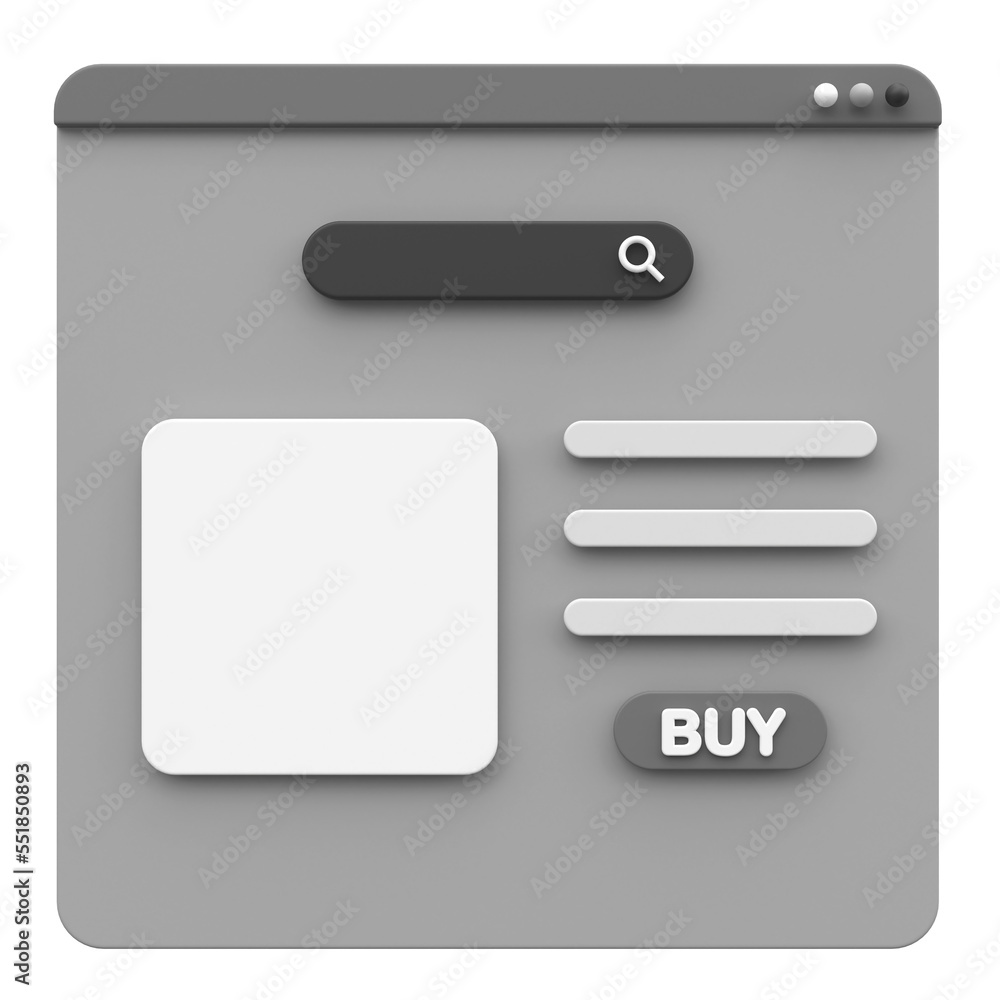 Online shopping. 3D browser. Product page. Online shopping. 3D browser. Product page.