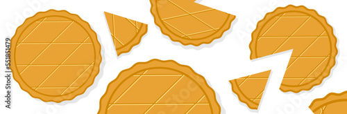 Galette des rois - Frangipane - Part de gâteaux - Illustration autour de l’Épiphanie