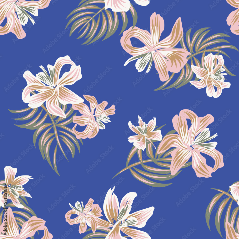 Oriental Floral Seamless Pattern Design Background Oriental Floral Seamless Pattern Design Background