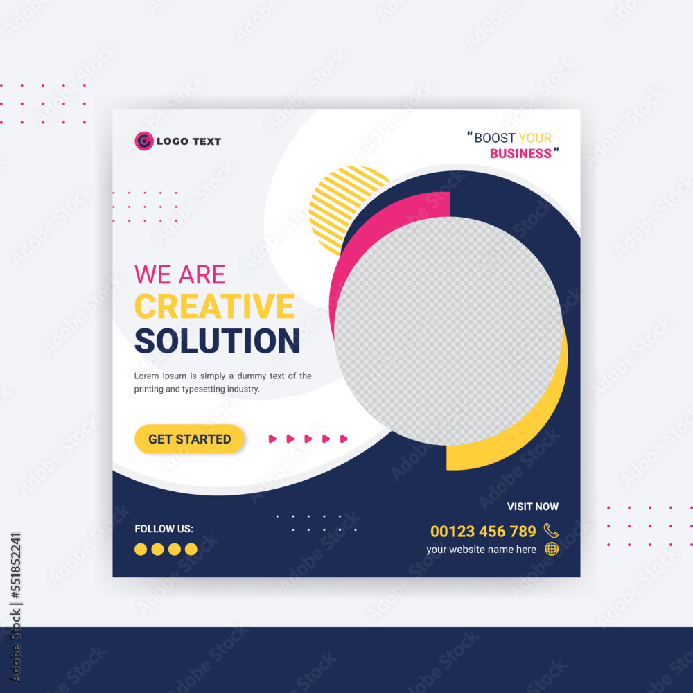 Creative Solution Social Media Post Banner Template Creative Solution Social Media Post Banner Template