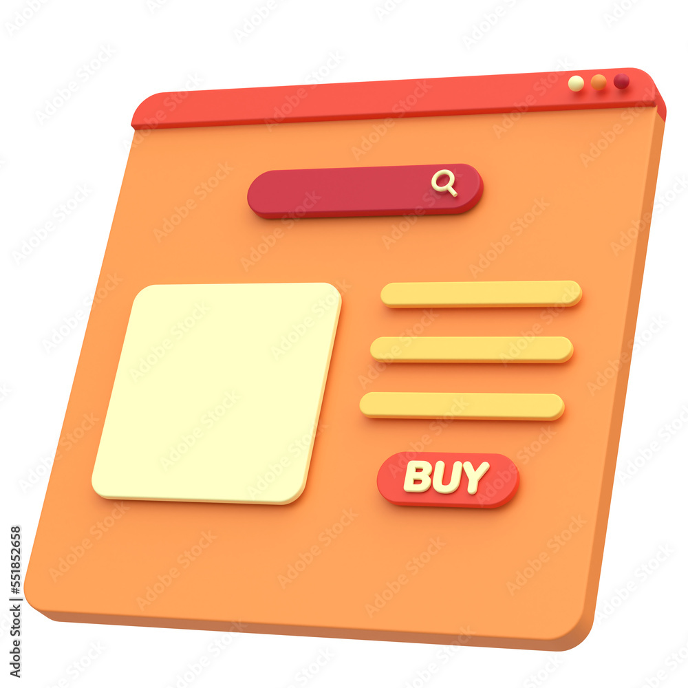 Online shopping. 3D browser. Product page. Online shopping. 3D browser. Product page.