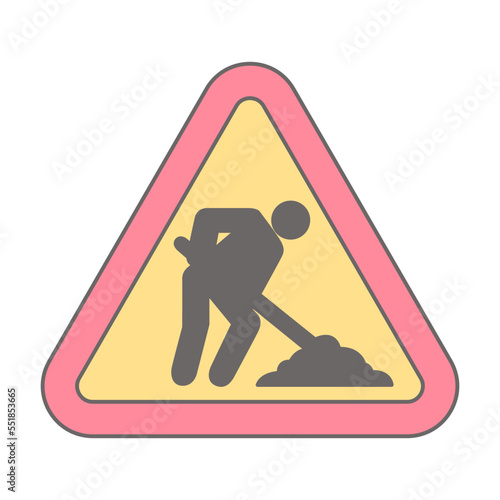 Construction sign icon photo