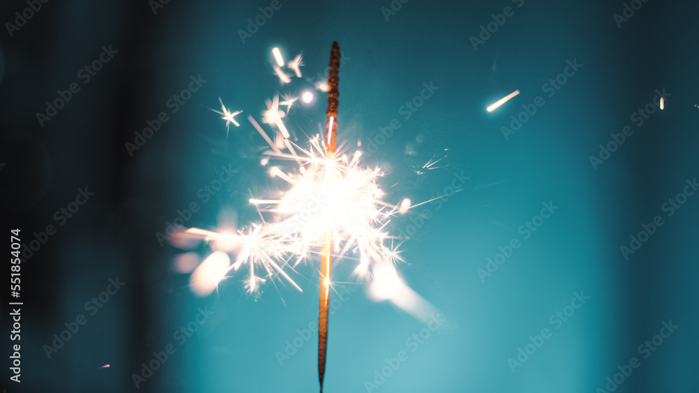 Obraz premium Sparklers in the night close up