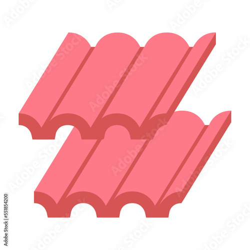 Red roof tiles icon