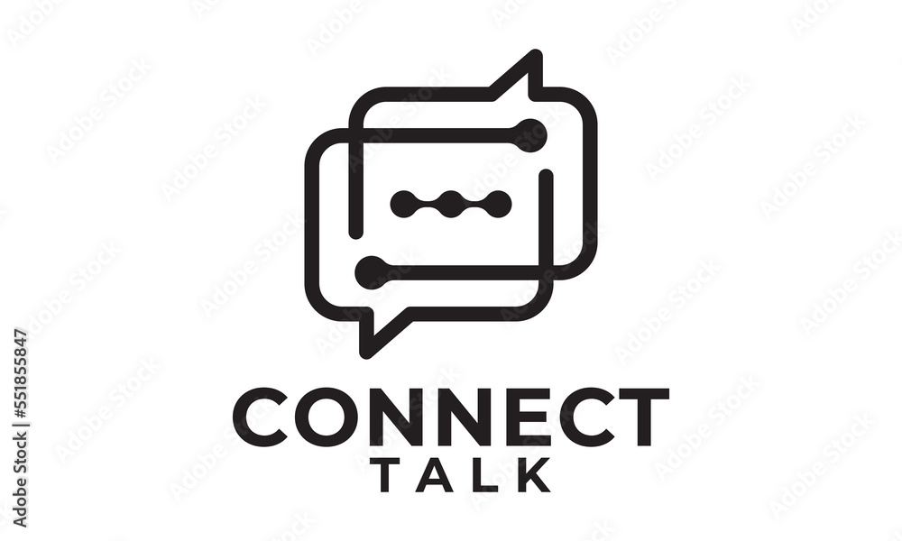 tech talk logo. online chat logo communication concept symbol icon design. tech talk logo. online chat logo communication concept symbol icon design.