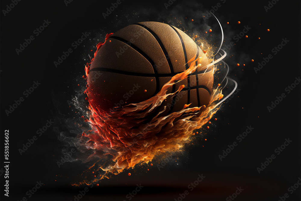 basketball, created with Generative AI technology basketball, created with Generative AI technology