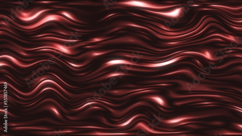 floating red wavy frequency lines on abstract background with 3D rendering for decoration, tissue and pattern concepts