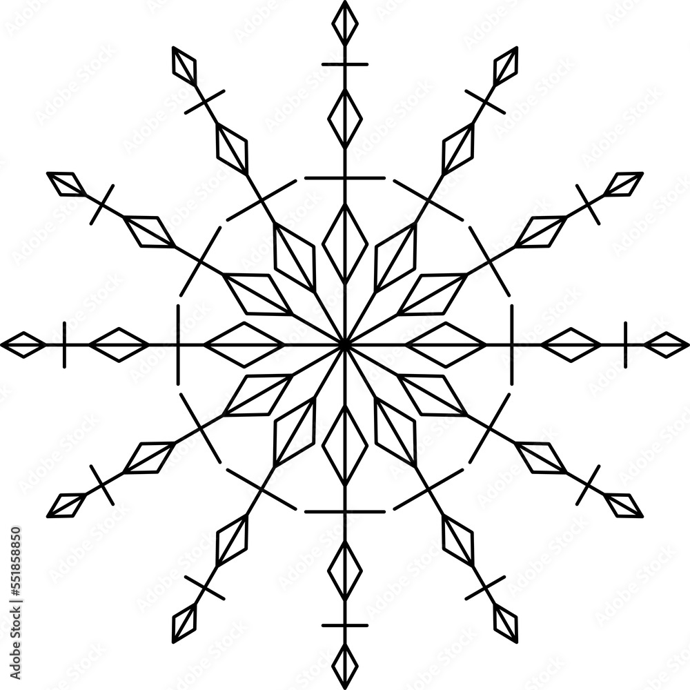 Fototapeta premium Snowflake. PNG