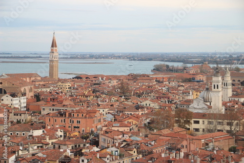 Quadro em tela Vue aérienne de Venise Quartier Castello
