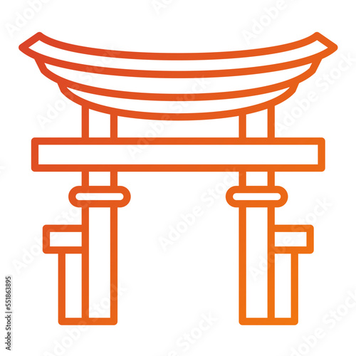 Torii Gate Icon Style