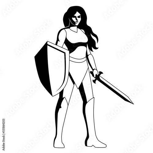 Vector Superhero Action Pose Illustration