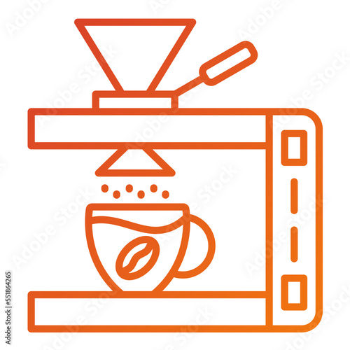 Coffee Dripper Icon Style