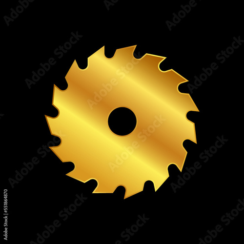 gold saw blades vector logo template