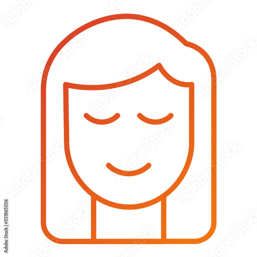 Female Face Icon Style