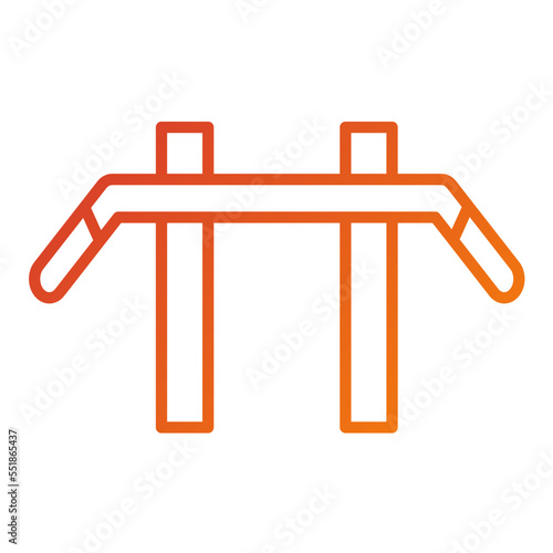 Chin Up Bar Icon Style
