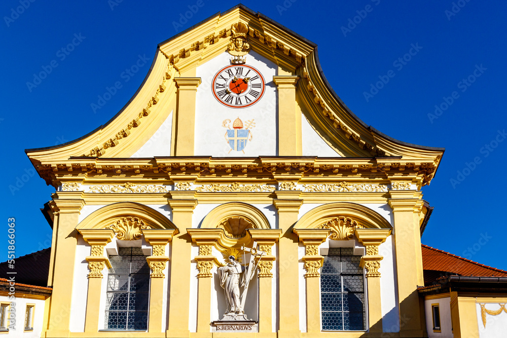 Obraz premium Exterior of Stams Abbey in Stams, Tirol, Austria, Europe