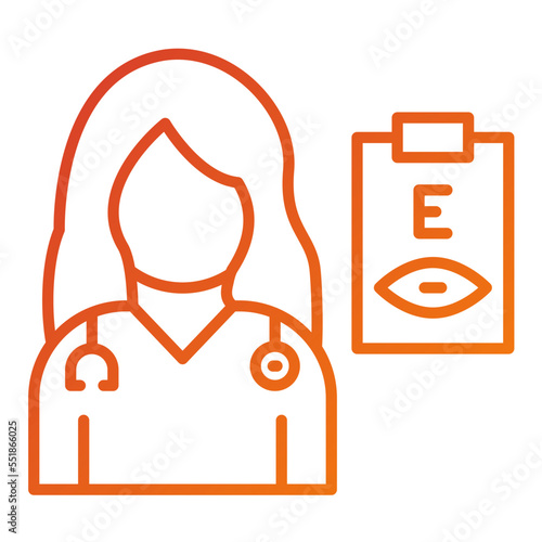 Optometrist Female Icon Style