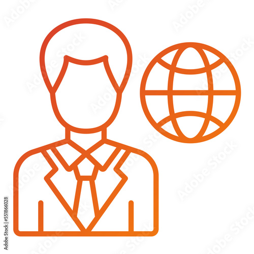 Network Specialist Male Icon Style