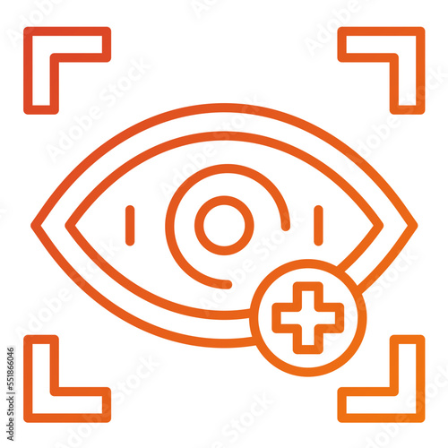 Automatic Eye Examination Icon Style