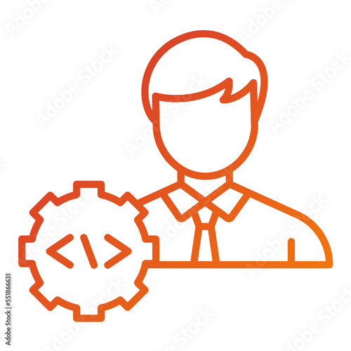 Developer Male Icon Style