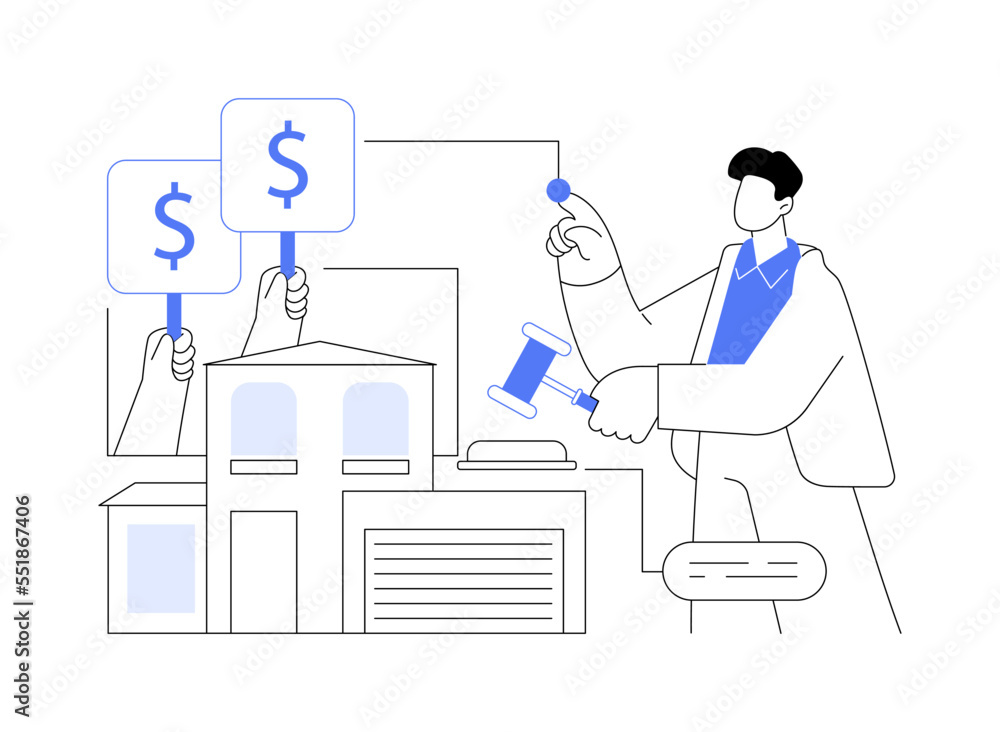 Auction house abstract concept vector illustration. Auction house abstract concept vector illustration.
