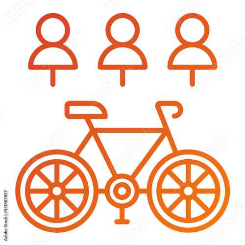 Electric Bike Share Icon Style
