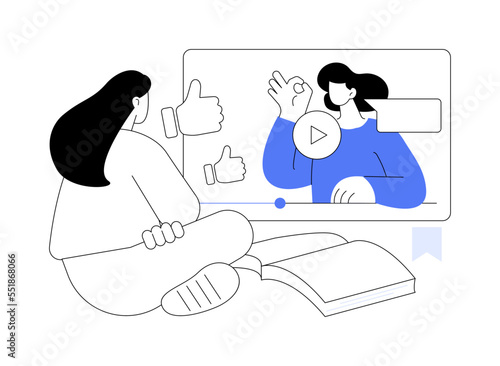 Video tutorial abstract concept vector illustration.