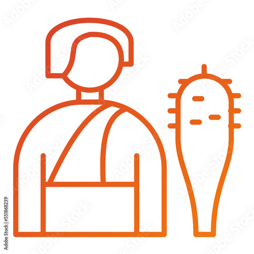 Neanderthal Man Icon Style