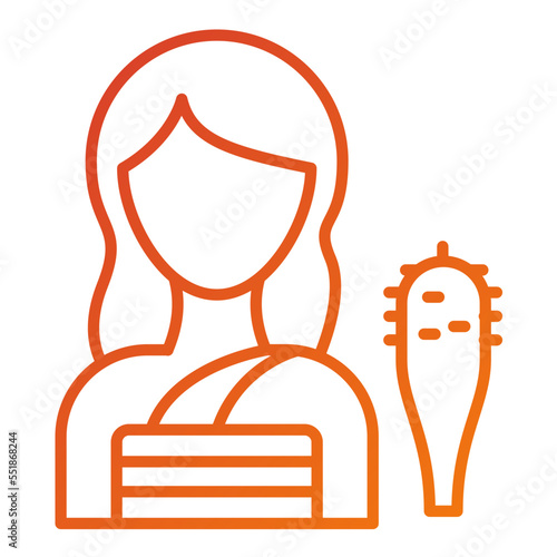 Neanderthal Woman Icon Style