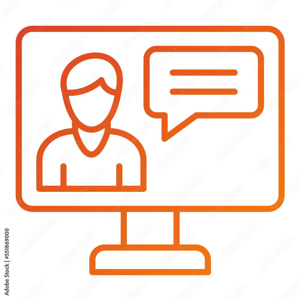 Online Consulting Icon Style